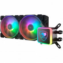 COUGAR AQUA ARGB 280 AiO Liquid Watercooling, 140mm RGB fan x2, remote control