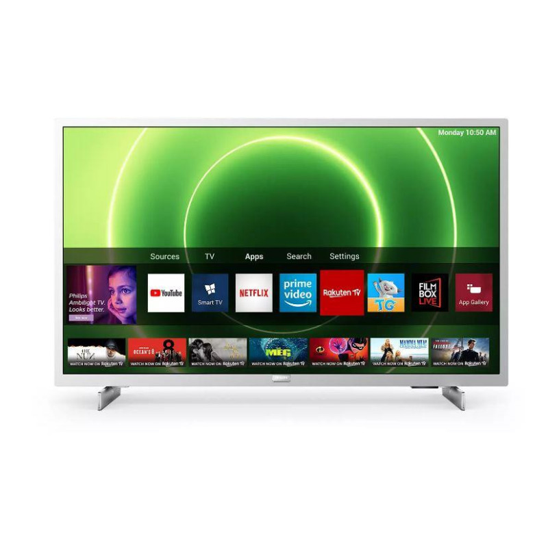 TV Set, PHILIPS, 32&quot;, Smart / FHD, 1920x1080, Wireless LAN, Bluetooth, SAPHI TV, Silver, 32PFS6855 / 12