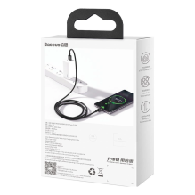 Baseus Superior USB – USB tipo C greito įkrovimo duomenų kabelis 66 W (11 V / 6 A) Huawei SuperCharge SCP 1 m juodas (CA