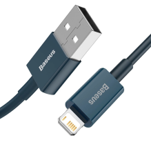 „Baseus Superior“ USB laidas – „Lightning 2,4A“, 1 m mėlynas (CALYS-A03)