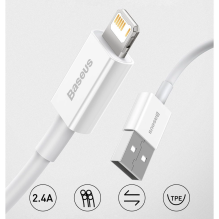 „Baseus Superior“ USB laidas – „Lightning 2,4A“, 1 m mėlynas (CALYS-A03)