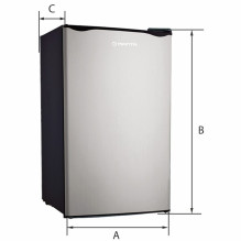 Manta MM520PS Fridge 91L Silver Inox / Black