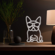 Manta SNL66WH Style Neon Lights Dog Prancūzų buldogas baltas