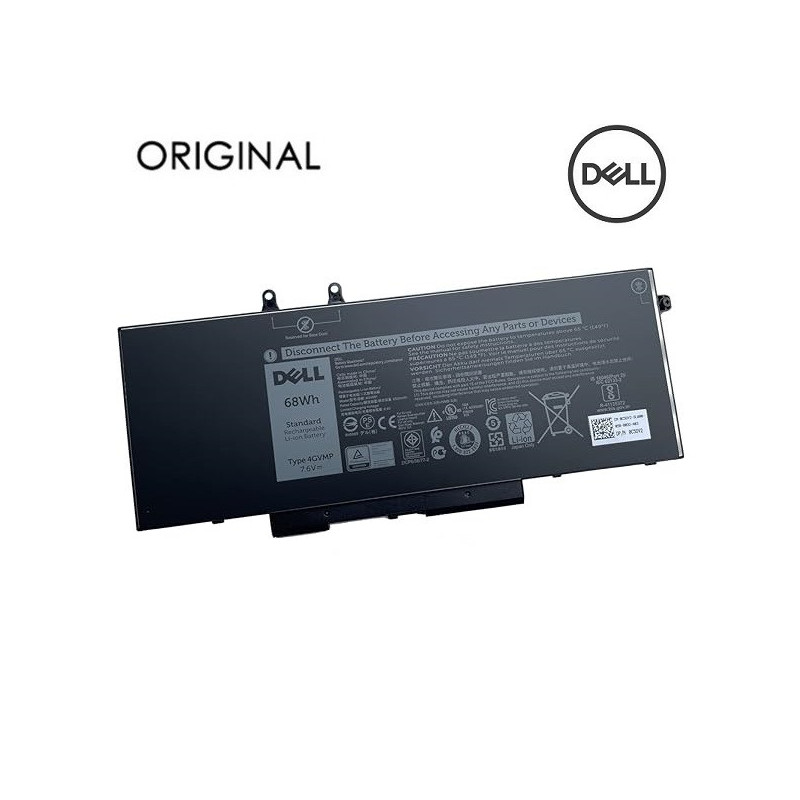 Notebook Battery DELL 4GVMP, 68Wh, Original