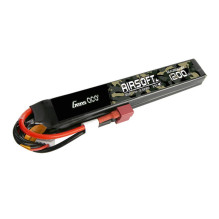 Gens Ace 25C 1200mAh 3S1P 11.1V Saddle Airsoft Gun Lipo Battery with T Plug