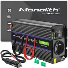 Qoltec Monolith maitinimo adapteris / inverteris Auto / Indoor 600 W Black