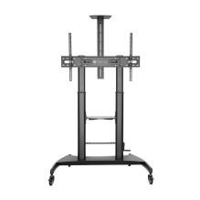 Techly Steel Trolley Floor Support with adjustable height, for TV from 60'' to 100''