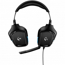 LOGITECH G432 Wired Gaming Headset 7.1 - LEATHERETTE - BLACK/ BLUE - USB