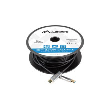 HDMI cord-Lanberg CA-HDMI-20FB-0500-BK 50 m 4K Optical Cable