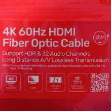 HDMI Laidas - UNITEK 2.0 4K 60Hz 20m Juodas