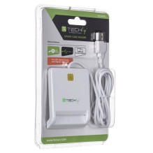 Techly Compact / Writer USB2.0 White I-CARD CAM-USB2TY intelektualiųjų kortelių skaitytuvas Vidinis