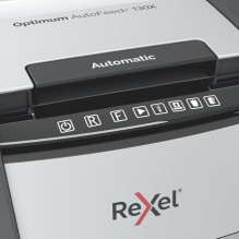 Rexel Optimum AutoFeed+ 130X popieriaus smulkintuvas Kryžminis smulkinimas 55 dB 22 cm juoda, sidabrinė