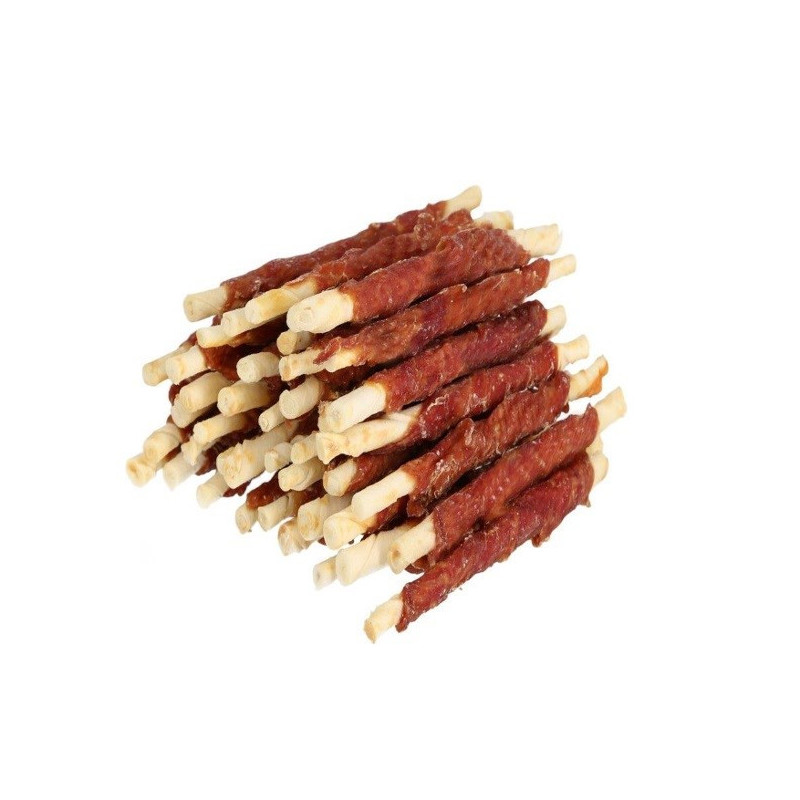 HILTON Duck wrap white rawhide stick - dog chew - 500g