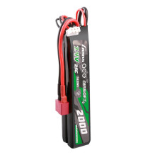 Gens Ace 25C 2000mAh 2S2P 7.4V balninio Airsoft Gun Lipo baterija su Mini Deans(T) kištuku