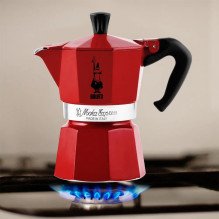 Bialetti Moka Express Winter Wonderland 3TZ cafe 140 ml raudona, sidabrinė