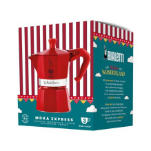 Bialetti Moka Express Winter Wonderland 3TZ cafe 140 ml raudona, sidabrinė