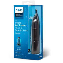 Philips Norelco NASETRIMMER Series 1000 NT1650 / 16 plaukų kirpimo mašinėlės / kirpimo mašinėlė juoda