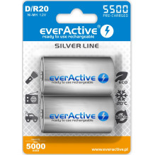 Rechargeable batteries everActive R20 / D Ni-MH 5500 mAh ready to use