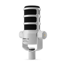 RØDE PodMic USB White - dinaminis mikrofonas podcast'ui