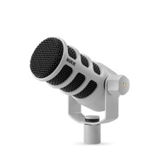 RØDE PodMic USB White - dinaminis mikrofonas podcast'ui