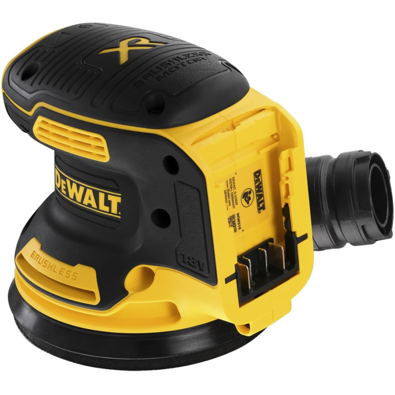 DEWALT DCW210NT-XJ nešiojamasis šlifuoklis Atsitiktinis orbitinis šlifuoklis 12000 RPM juoda, geltona