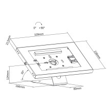 Maclean MC-475W Tablet Advertising Mount, Wall / Desk Mount with Locking Device, Compatible with 9.7&quot;-11&quot;, iPa