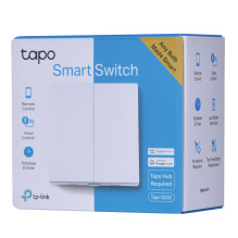 TP-Link Tapo S220 Smart Wifi šviesos jungiklis (vieno poliaus, dvigubas, baltas)