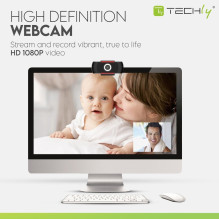 Techly I--60T internetinė kamera 1920 x 1080 pikselių USB 2.0 juoda