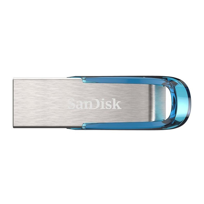 „SanDisk Ultra Flair“ USB atmintinė 128 GB USB Type-A 3.2 Gen 1 (3.1 Gen 1) Mėlyna, sidabrinė