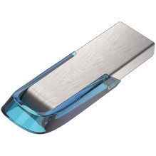 „SanDisk Ultra Flair“ USB atmintinė 128 GB USB Type-A 3.2 Gen 1 (3.1 Gen 1) Mėlyna, sidabrinė