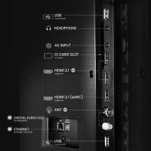 „Hisense 75E7NQ TV“ 190,5 cm (75 colių) 4K „Ultra HD“ išmanusis televizorius „Wi-Fi Black“, 350 cd / m²