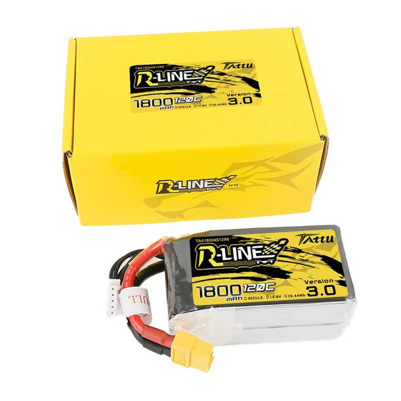 Battery Tattu R-Line Version 3.0 1800mAh 14,8V 120C 4S1P XT60