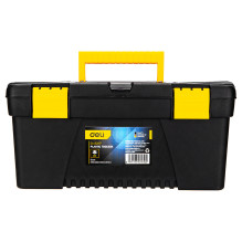 Plastic Tool Box Deli Tools EDL432417, 15'' (yellow)