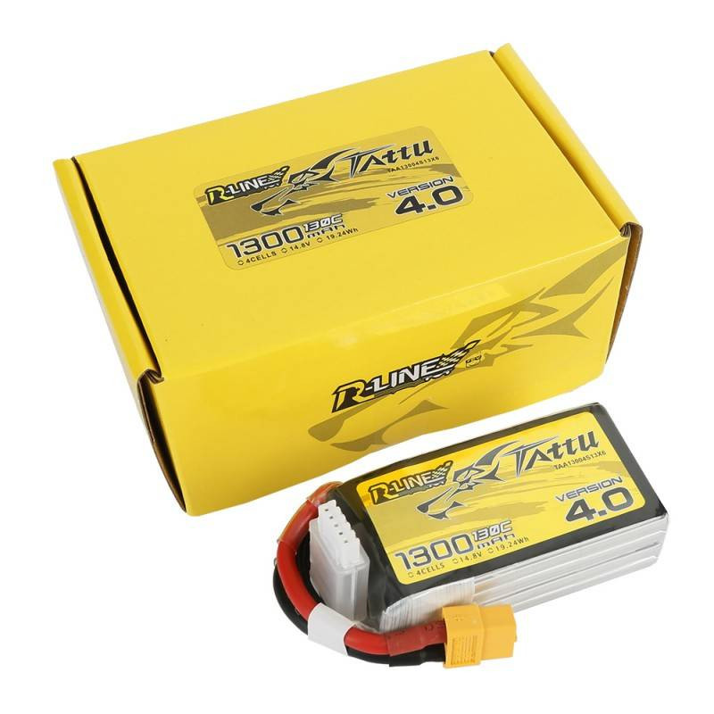 Battery Tattu R-Line Version 4.0 1300mAh 14,8V 130C 4S1P XT60