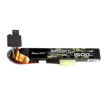 Gens ace G-Tech 25C 1500mAh 2S1P 7.4V Airsoft Gun Lipo baterija su mini Tamiya kištuku