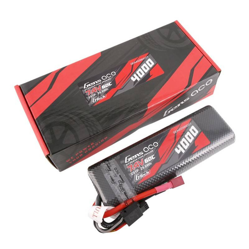 Battery Gens Ace G-Tech 4000mAh 7,4V 60C 2S1P HardCase T-plug