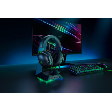 „Razer Blackshark V2“ ausinės su laidine galvute, žaidimų apyranke, juoda, žalia