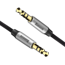 Baseus Yiven M30 stereo AUX 3.5 mm audio cable male mini jack 1m silver-black (CAM30-BS1)