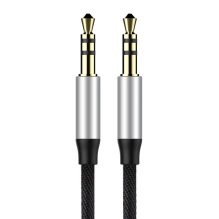 Baseus Yiven M30 stereo AUX 3.5 mm audio cable male mini jack 1m silver-black (CAM30-BS1)