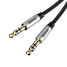 Baseus Yiven M30 stereo AUX 3.5 mm audio cable male mini jack 1m silver-black (CAM30-BS1)