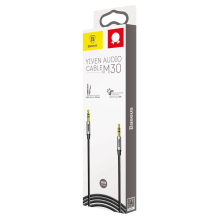 Baseus Yiven M30 stereo AUX 3.5 mm audio cable male mini jack 1m silver-black (CAM30-BS1)