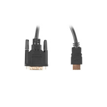 Vaizdo Kabelio Adapteris - Lanberg 1,8 m HDMI A Tipo (Standartinis) DVI-D Juoda