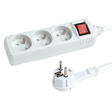 Hama Standard 3-socket power strip 1.5m - white