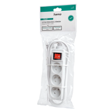 Hama Standard 3-socket power strip 1.5m - white