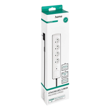 Hama Premium 4-Socket Surge Protector Strip 1.5m - White