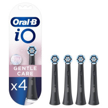 El. Dantų Šepetėlio Antgaliai - Braun Oral-B iO Gentle Care 4 vnt. juodi