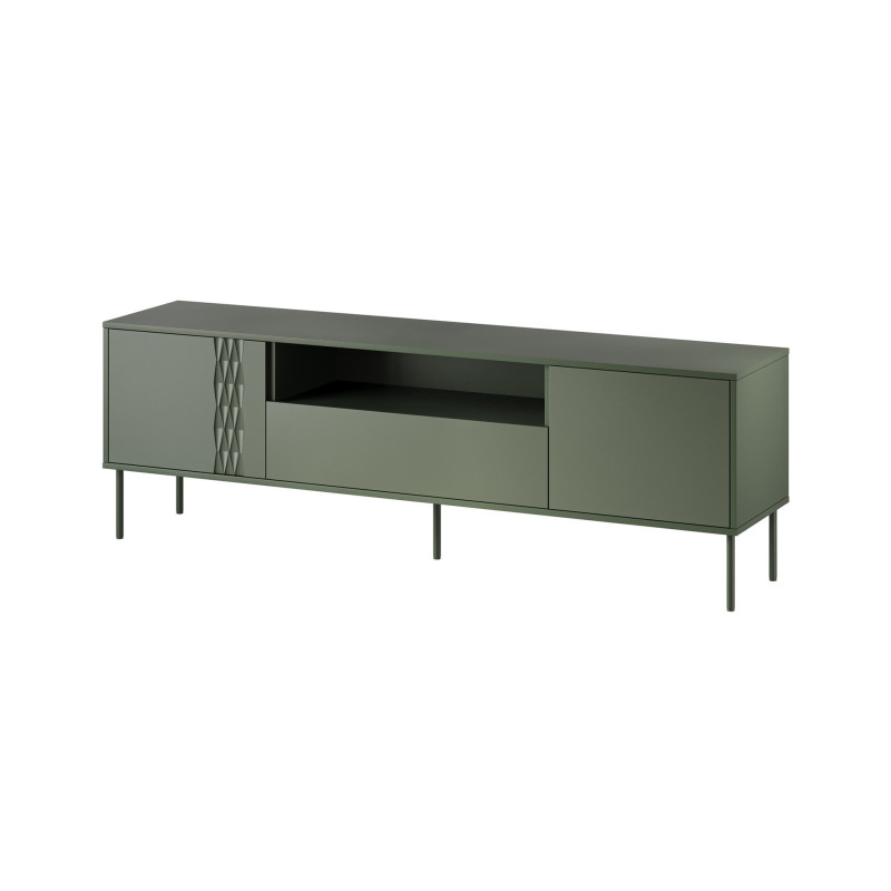 Cama EF TRESSE RTV spintelė 180x40x54,5 matinė žalia