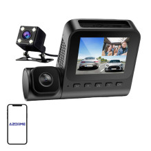 1080p front camera, 1080p indoor camera and VGA rear camera Azdome V600-3CH, G-sensor