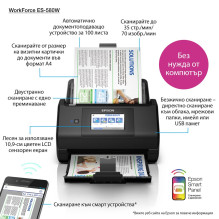 Epson WorkForce ES-580W lapų tiekimo skaitytuvas 600 x 600 DPI A4 juodas