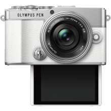 Olympus PEN E-P7 + ED 14-42mm EZ PANCAKE + ED 40-150mm F4-5.6 R (White)